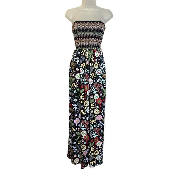 Anthropologie One September Crisfield Floral Strapless Jumpsuit Women's Medium - Picture 2 of 7